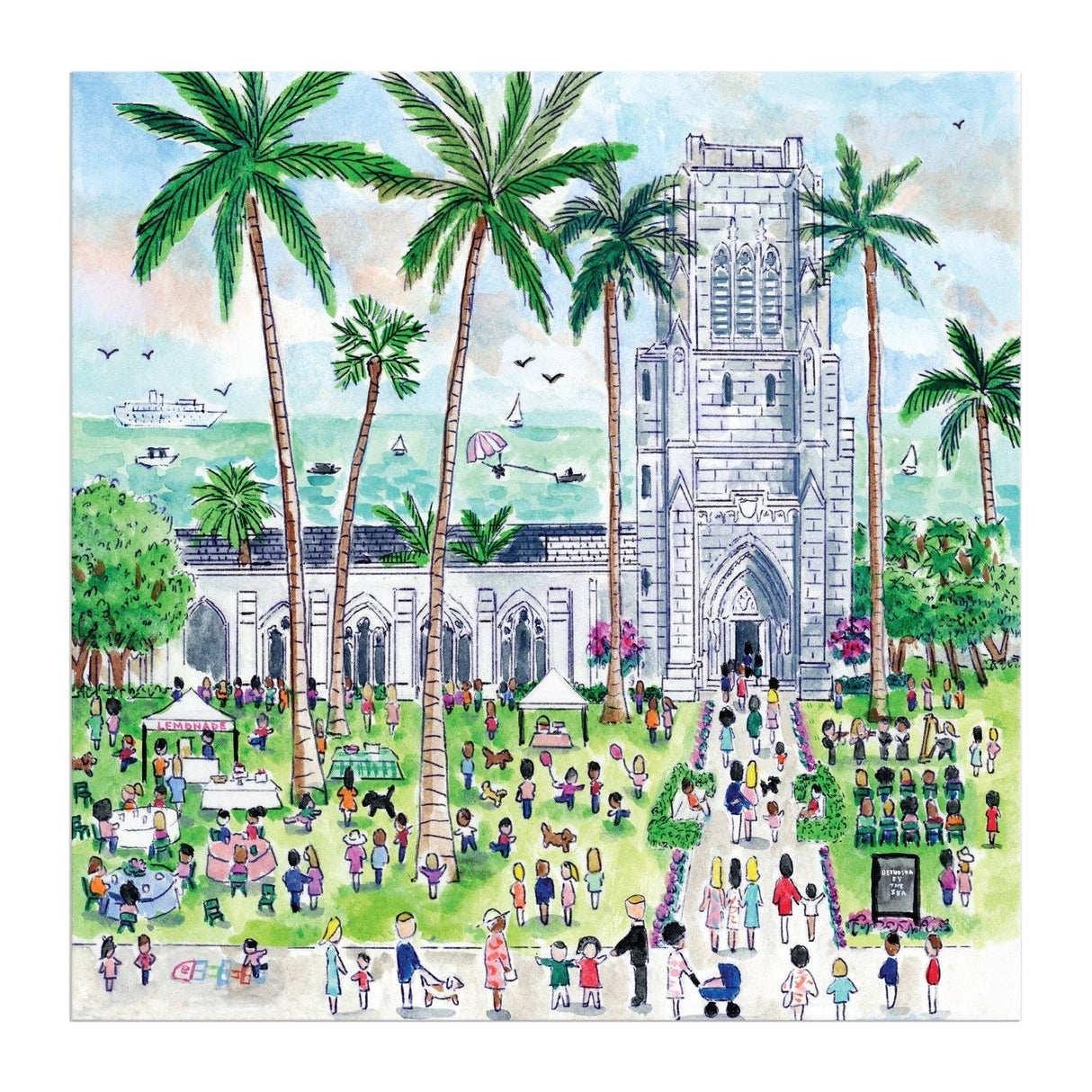 Michael Storrings Sunday in Palm Beach 500 Piece Puzzle