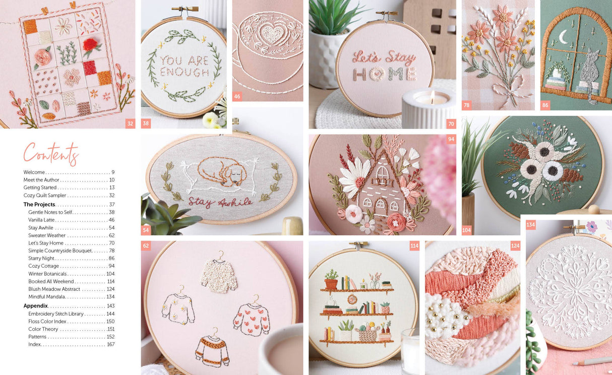 Cozy Stitches: 12 Calm & Creative Embroidery Projects