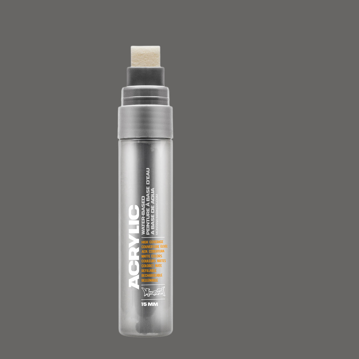 Montana Cans Acrylic Paint Marker, 15mm, Standard Nib, Gravel