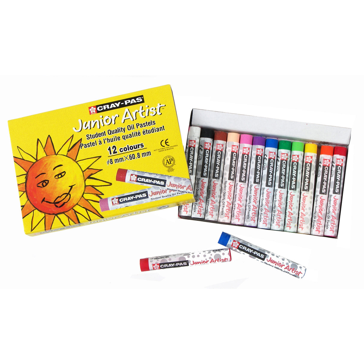 Sakura Cray-Pas Junior Artist Oil Pastel Set, 12-Colors
