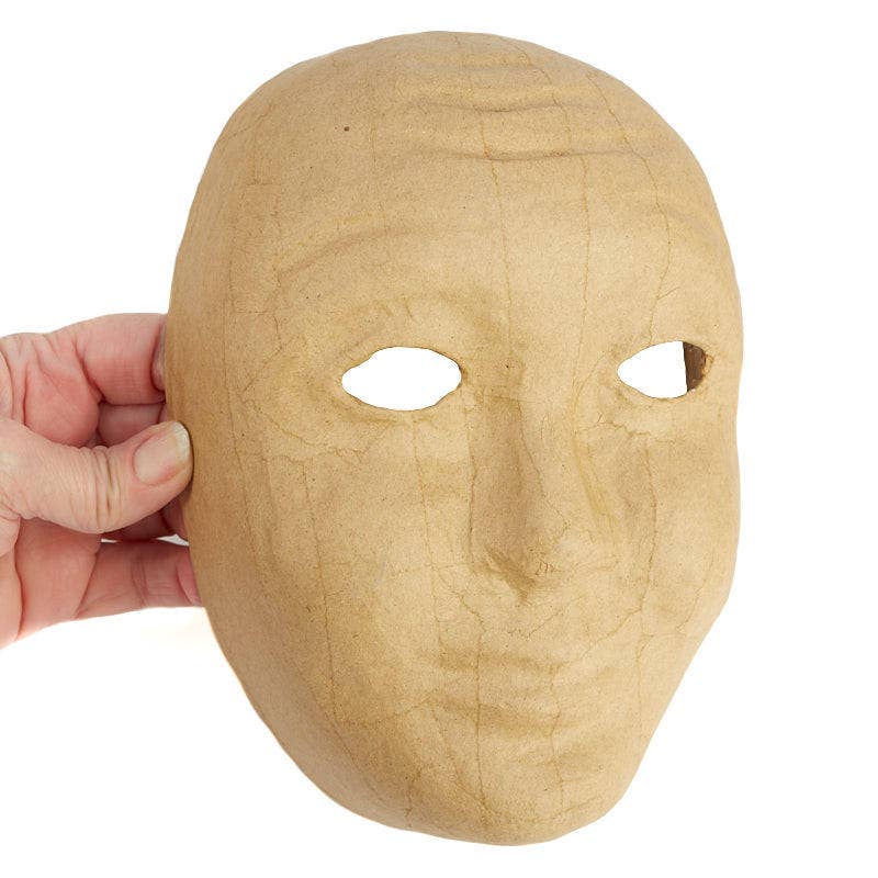 Paper Mache Mask – Blank Face for Creativity and Expression