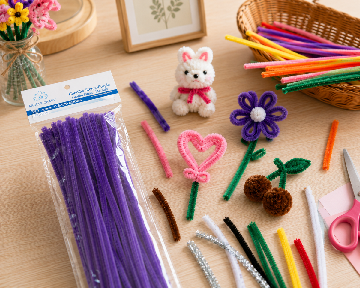 Chenille Stems, 25ct, 14 Color Options