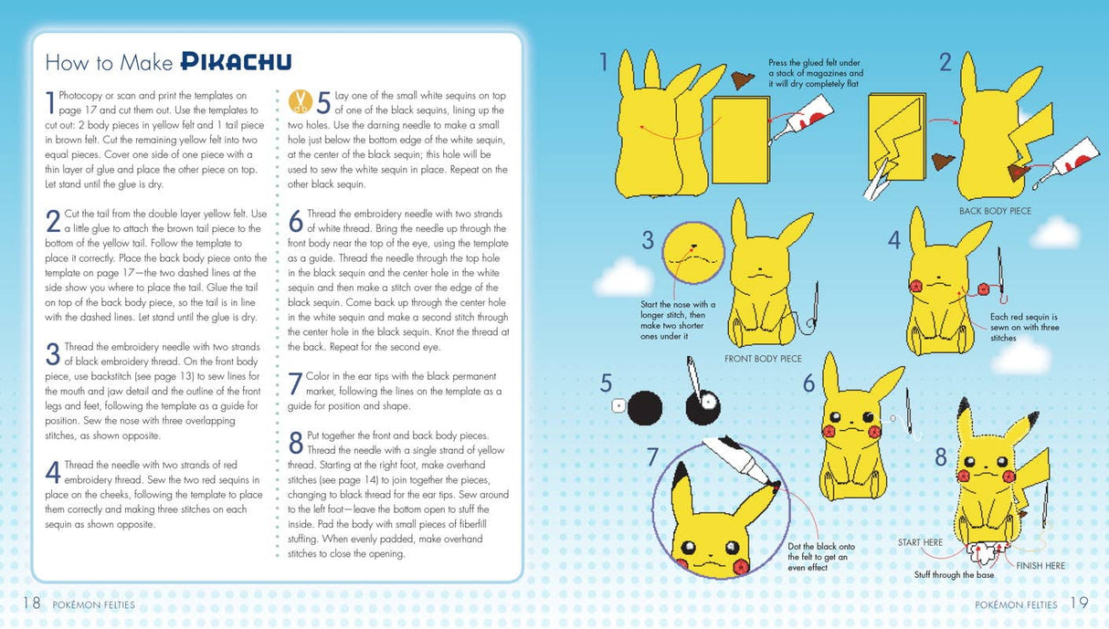 Pokemon Felties: How to Make 16 of Your Favorite Pokemon by Pikachu Press