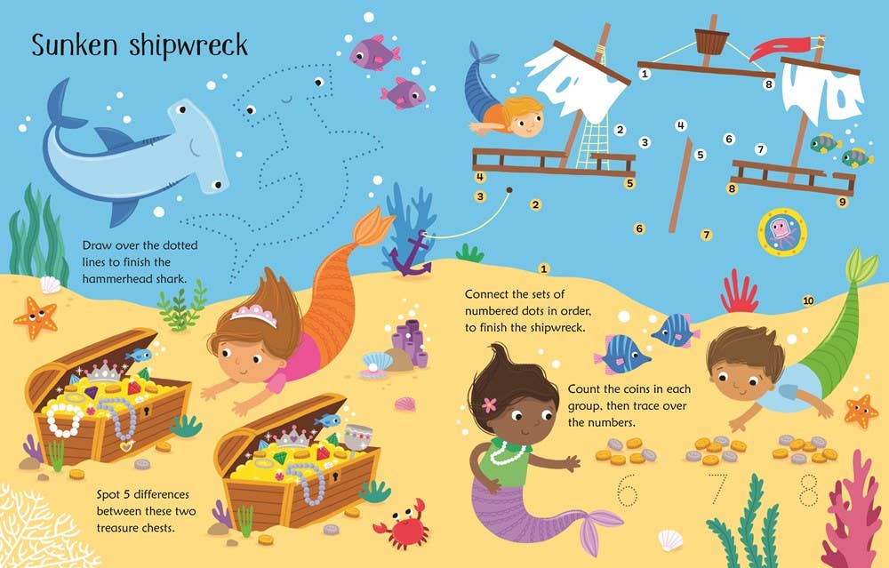 Wipe-Clean Mermaid Activities : Usborne