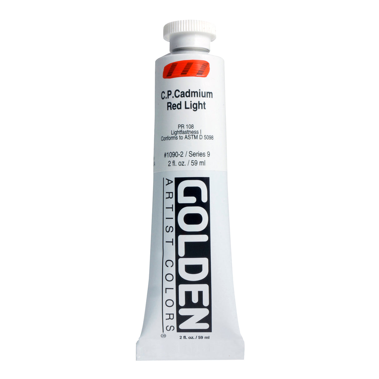 Golden Heavy Body Acrylic, 2oz., C P Cadmium Red Light