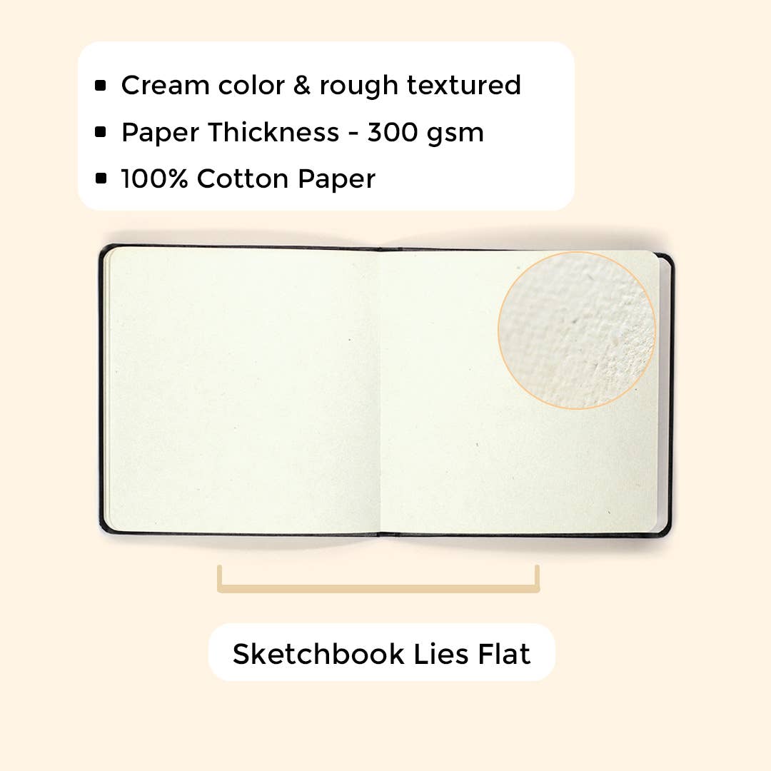 Square Cotton Sketchbook | Watercolor Paper | 300 GSM