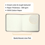 Square Cotton Sketchbook | Watercolor Paper | 300 GSM