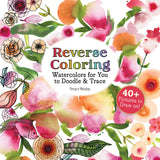 Reverse Coloring Watercolors for You to Doodle & Trace