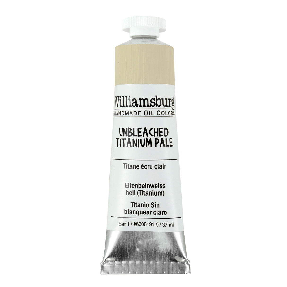 Williamsburg Artist Oil Color, 37ml Tube, Unbleached Titanium Pale