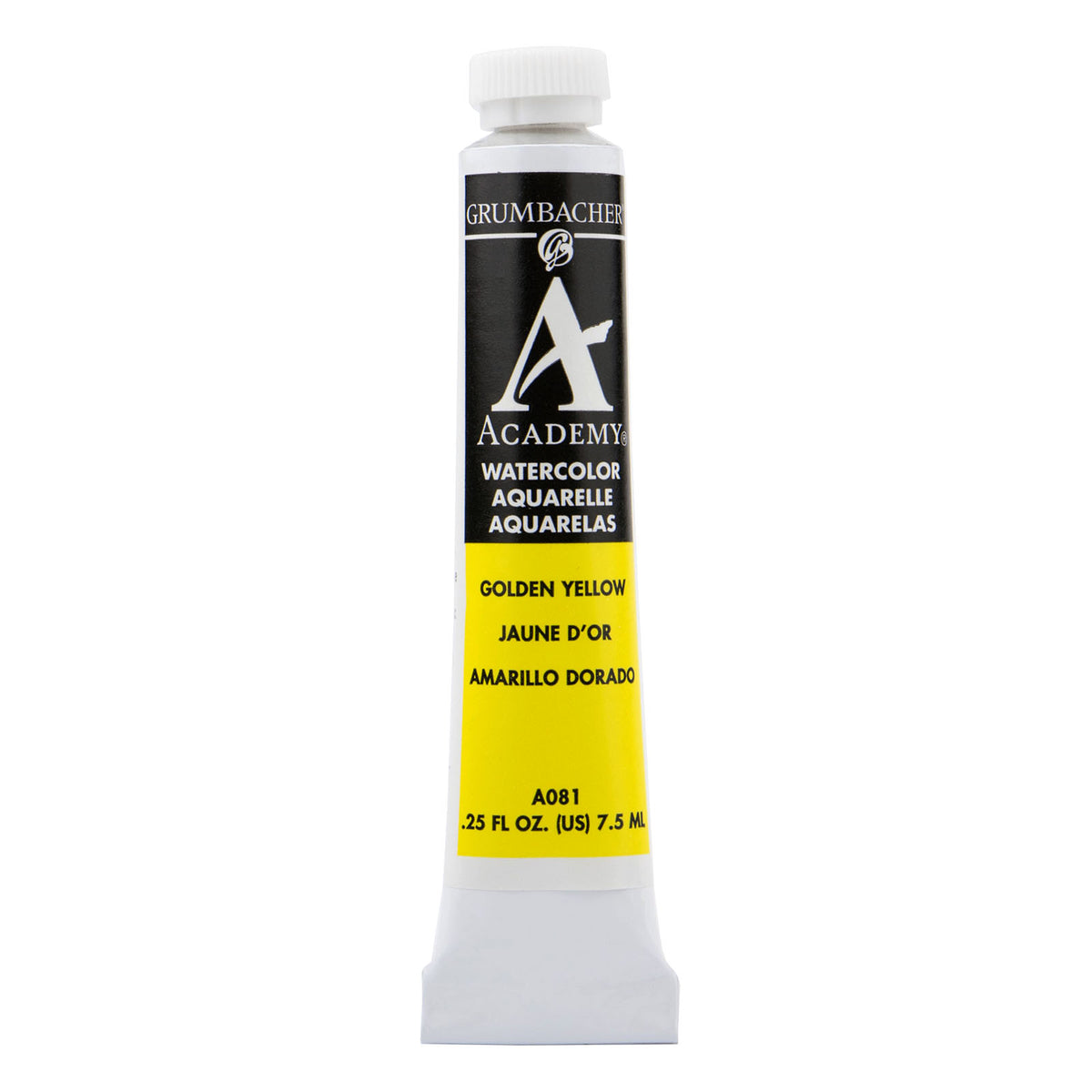 Grumbacher Academy Watercolor, 7.5ml Tube, Golden Yellow