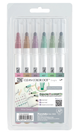Zig Clean Color Dot Set, Single Ended Mild Smoky Colors