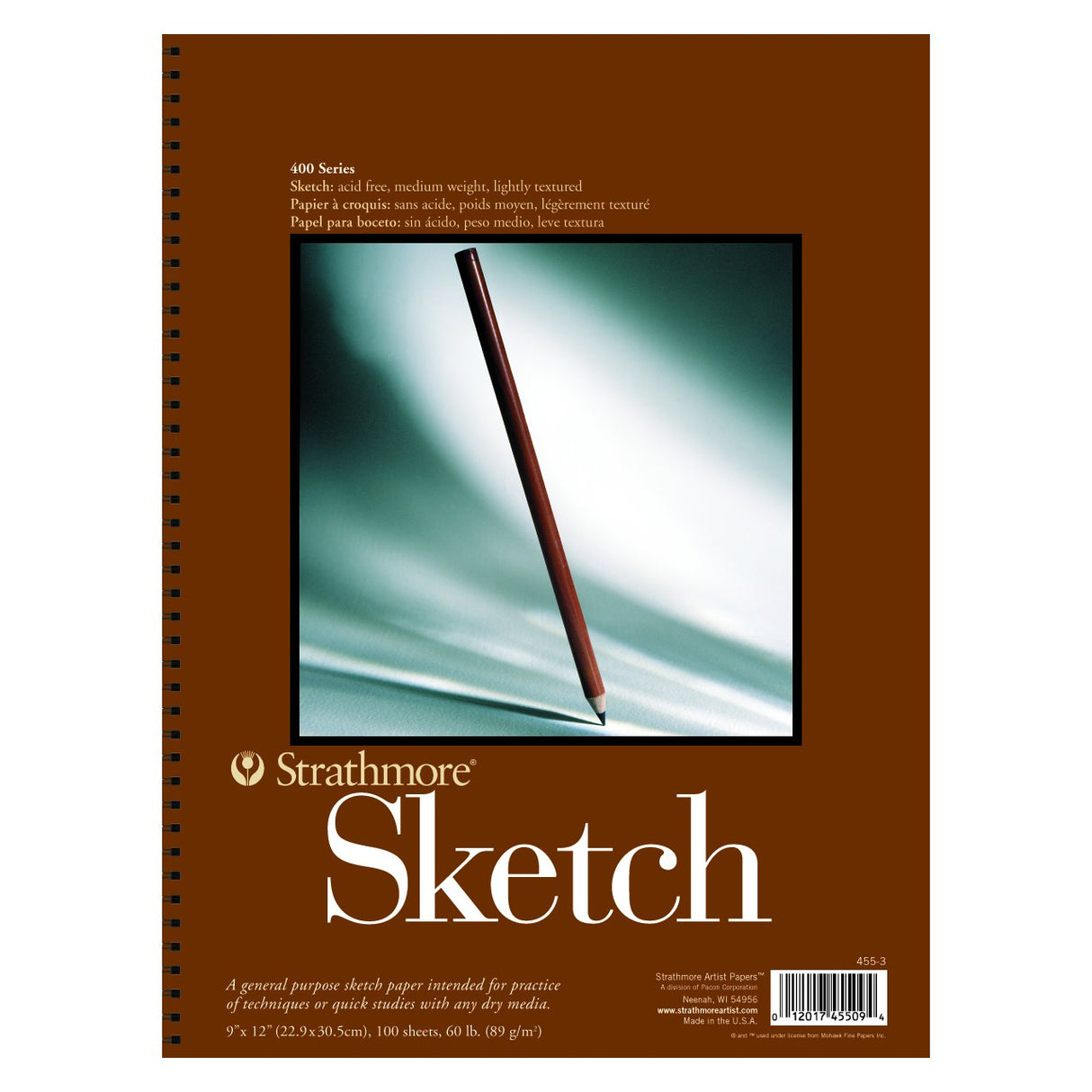Strathmore Sketch Paper Pad, 400 Series, 100 Sheets, 9 in x 12 in