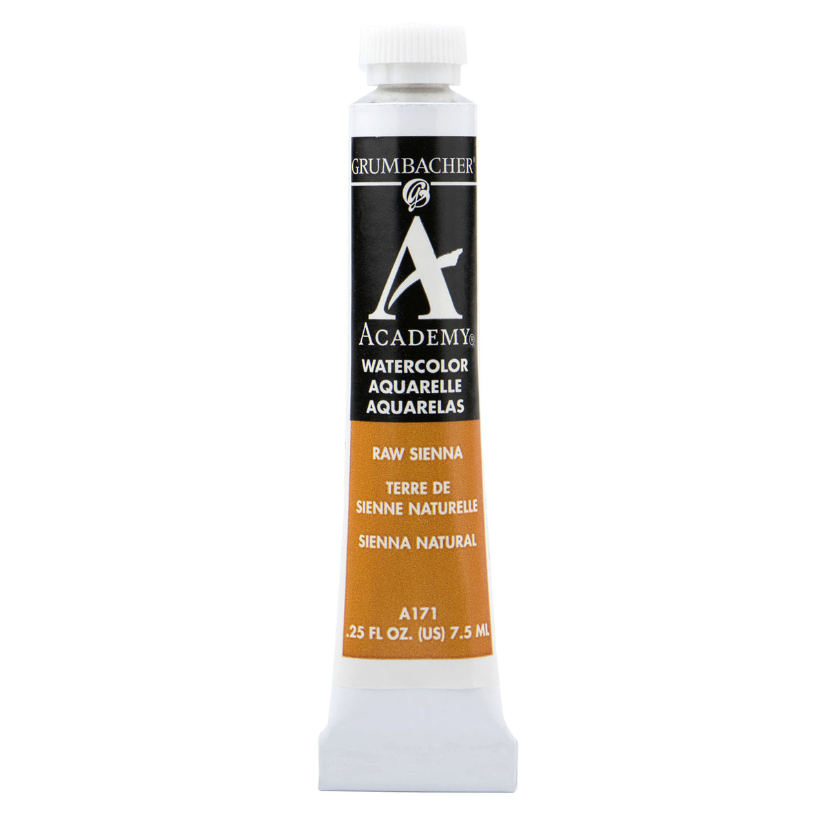 Grumbacher Academy Watercolor, 7.5ml Tube, Raw Sienna