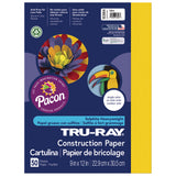 Pacon Tru-Ray Construction Paper, 50 Sheets, 9 in. x 12 in., Yellow