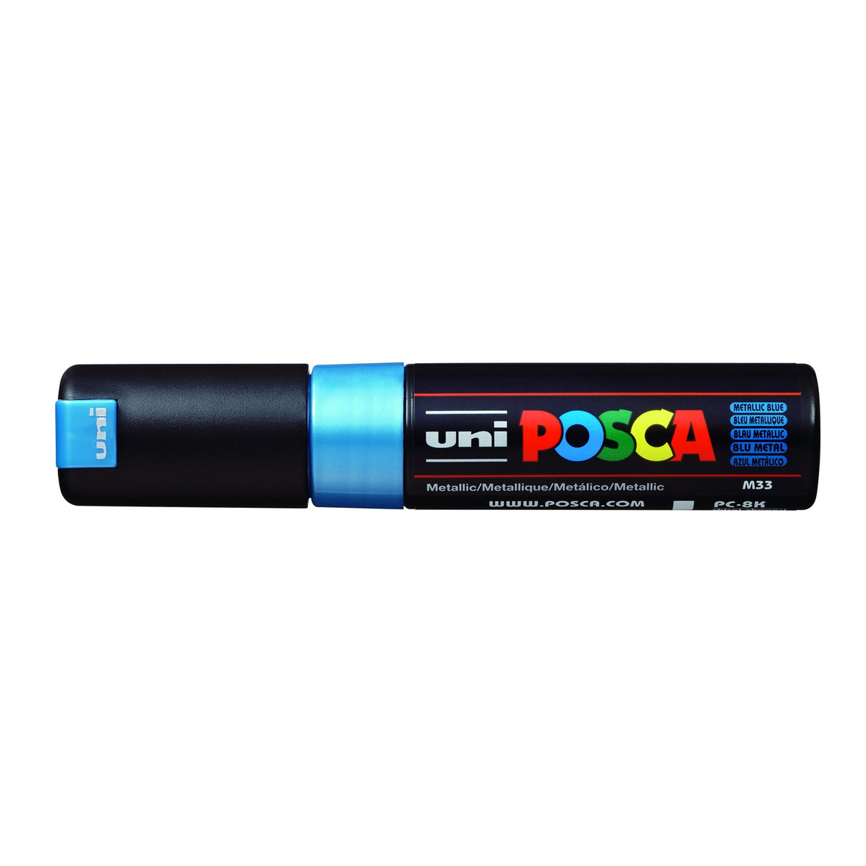 POSCA Paint Marker, PC-8K Broad Chisel, Metallic Blue