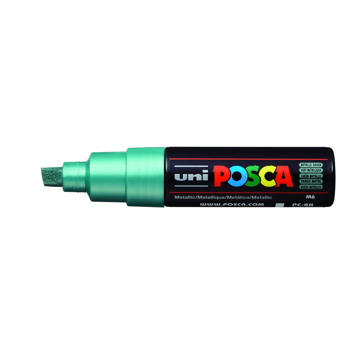POSCA Paint Marker, PC-8K Broad Chisel, Metallic Green