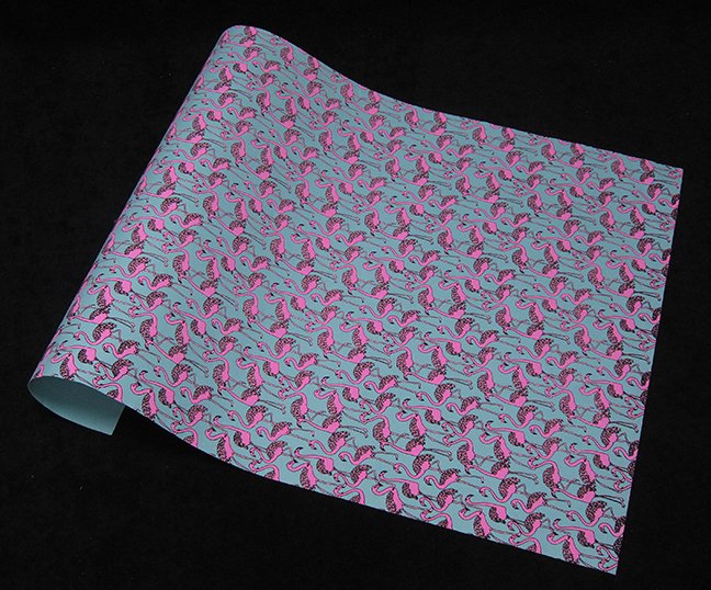 Screenprinted Paper - Pink Flamingos 22" x 30"