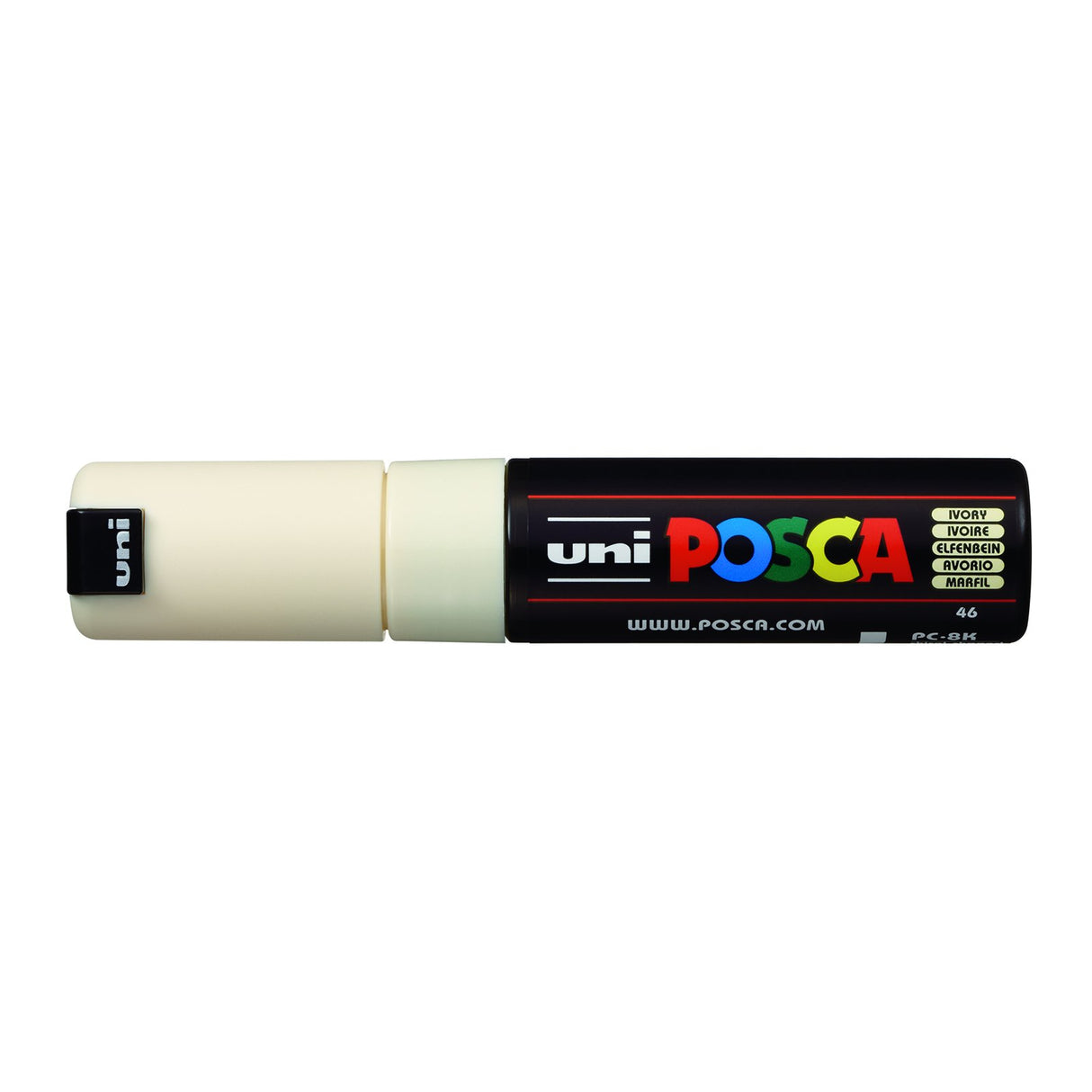 POSCA Paint Marker, PC-8K Broad Chisel, Ivory