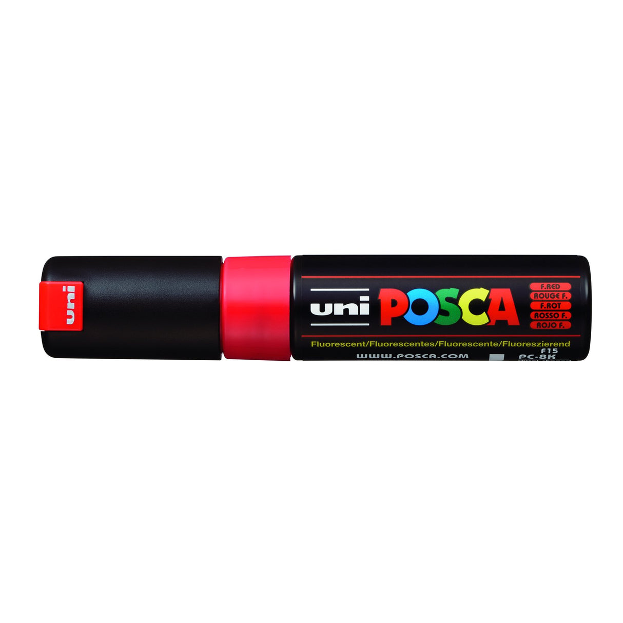 POSCA Paint Marker, PC-8K Broad Chisel, Fluorescent Red