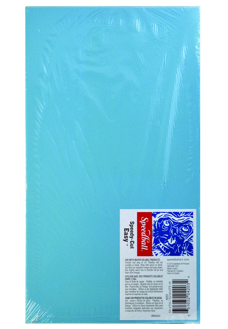 Speedball Speedy Cut Easy Block, 6in x 11in, Blue, Block
