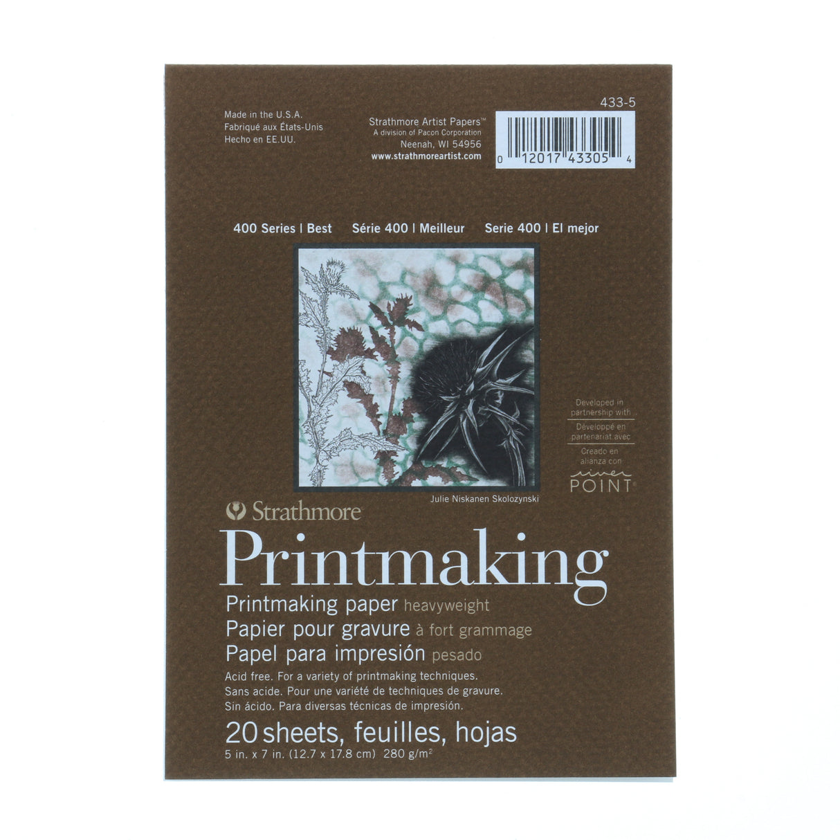 Strathmore Printmaking Heavyweight Pad, 400 Series, 5 in x 7 in, 20 Sheets