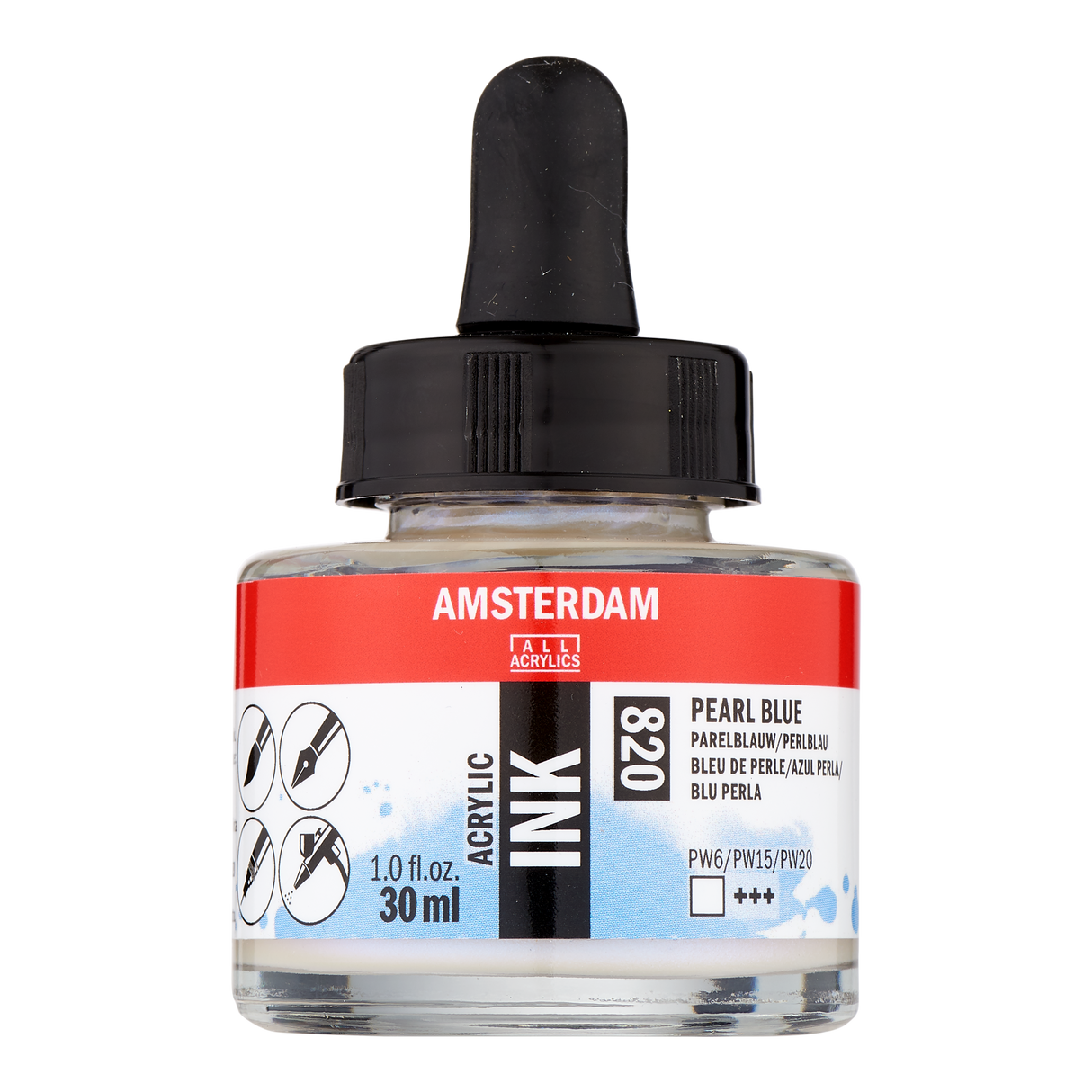 Amsterdam Acrylic Ink, 30ml, Pearl Blue