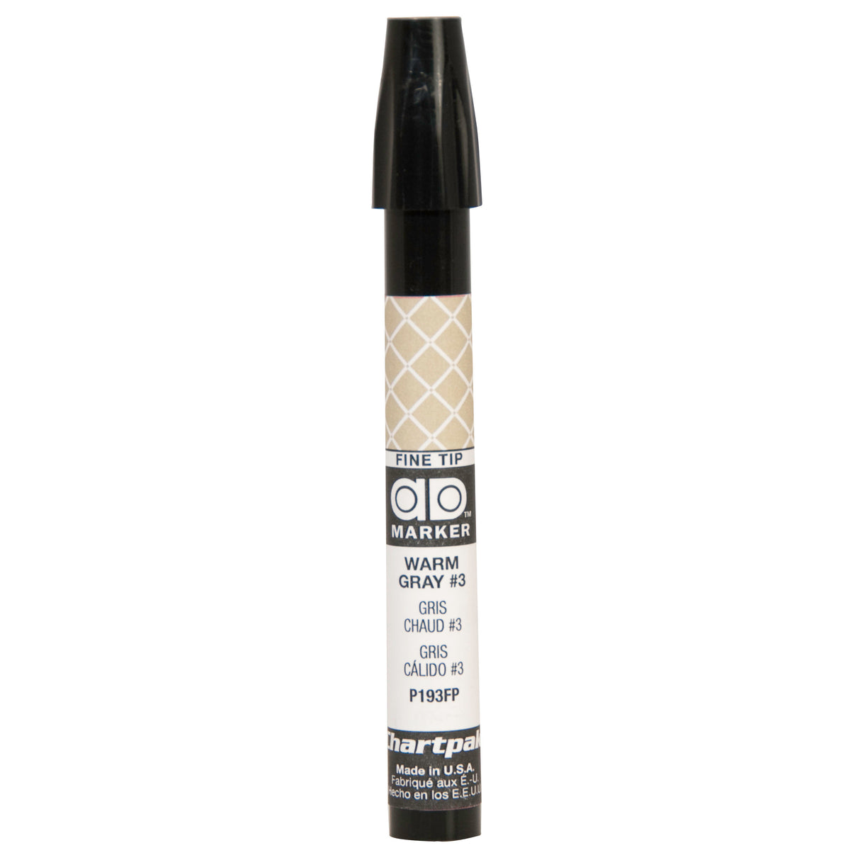Chartpak Fine-Tip Ad Marker, Warm Gray 3