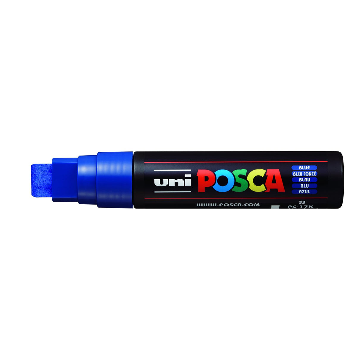 POSCA Paint Marker, PC-17K Extra Broad Rectangular Chisel, Blue