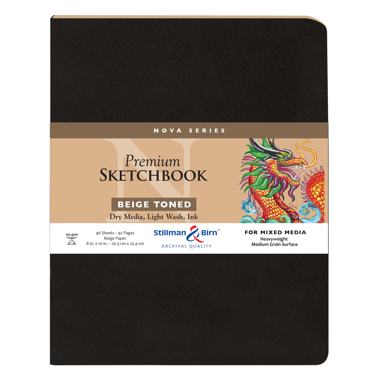 Stillman & Birn Nova Series Soft-Cover Sketchbook, Beige, 8 in x 10 in