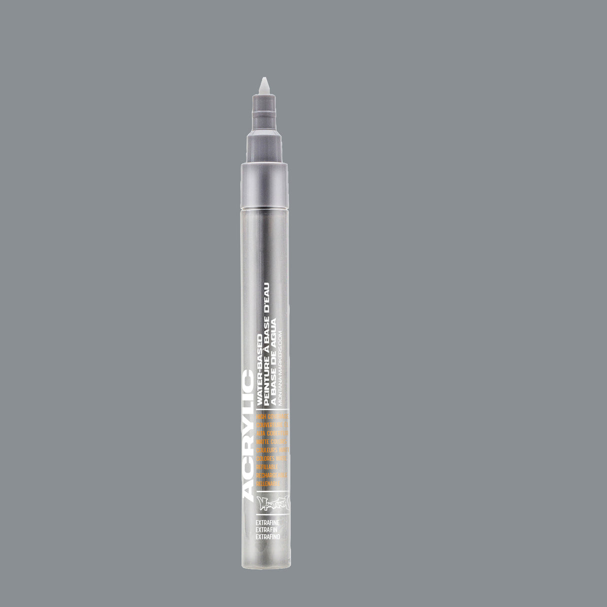 Montana Cans Acrylic Paint Marker, .7mm, Extra-Fine Nib, Iron Curtain