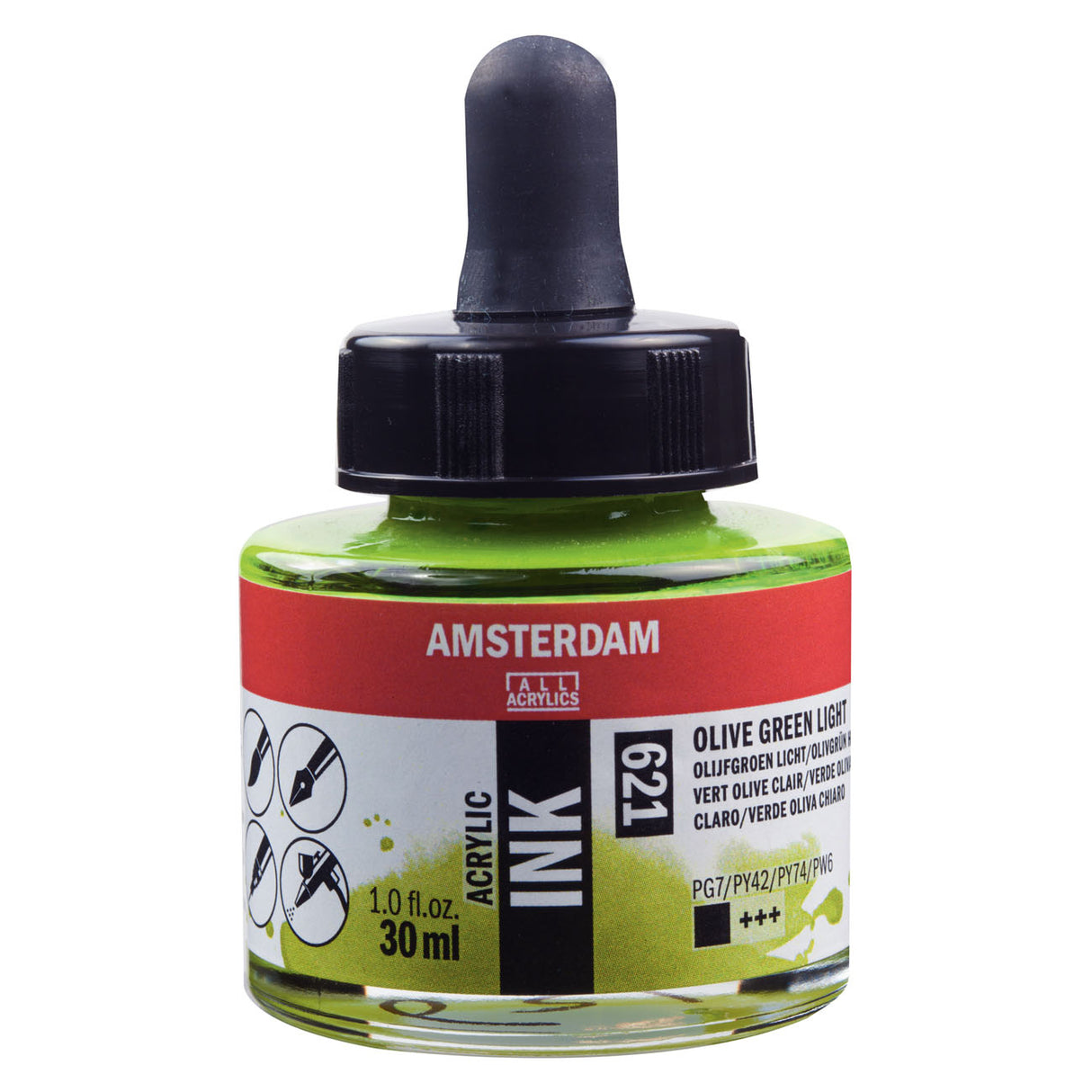 Amsterdam Acrylic Ink, 30ml, Olive Green Light