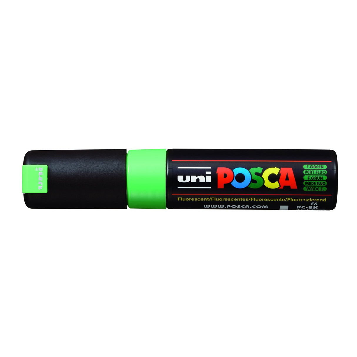 POSCA Paint Marker, PC-8K Broad Chisel, Fluorescent Green