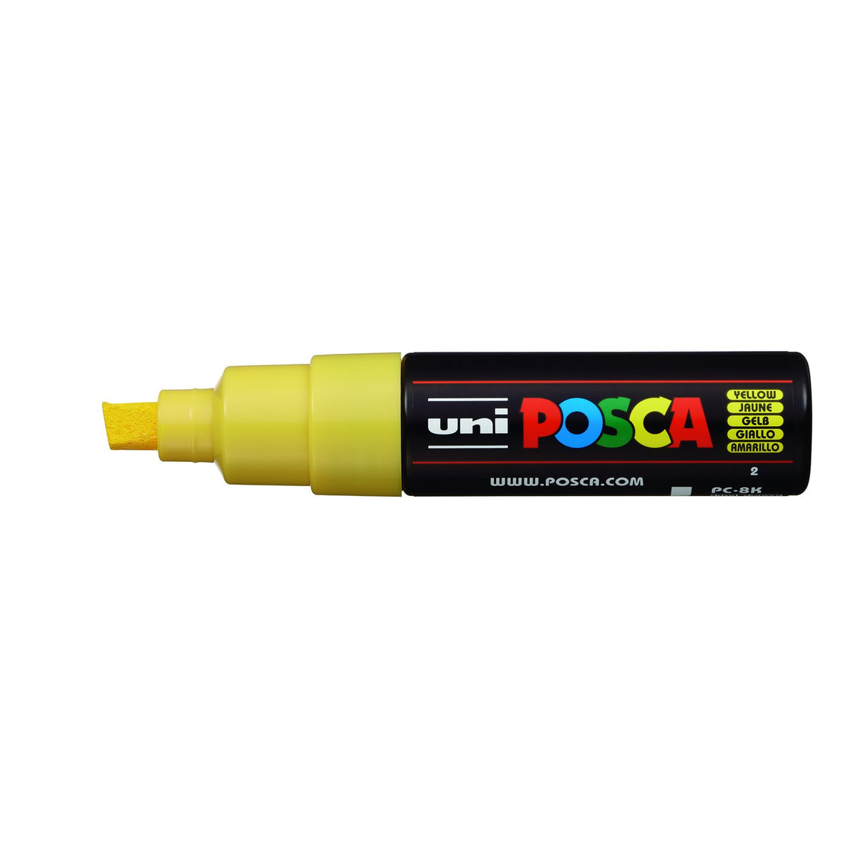 POSCA Paint Marker, PC-8K Broad Chisel, Yellow