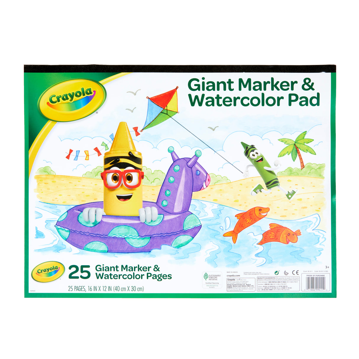Crayola Giant Marker & Watercolor Pad, 16 in x 12 in