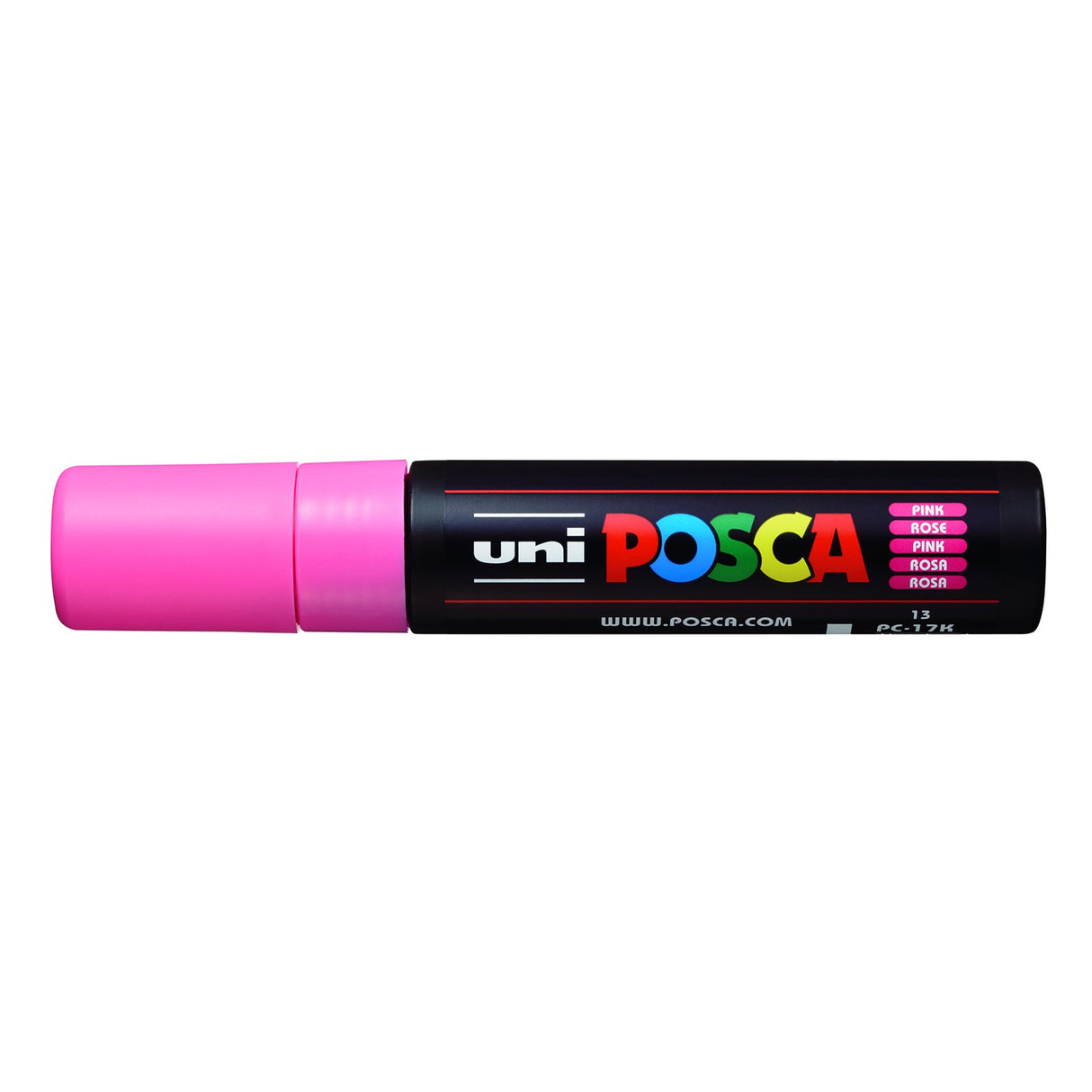 POSCA Paint Marker, PC-17K Extra Broad Rectangular Chisel, Pink