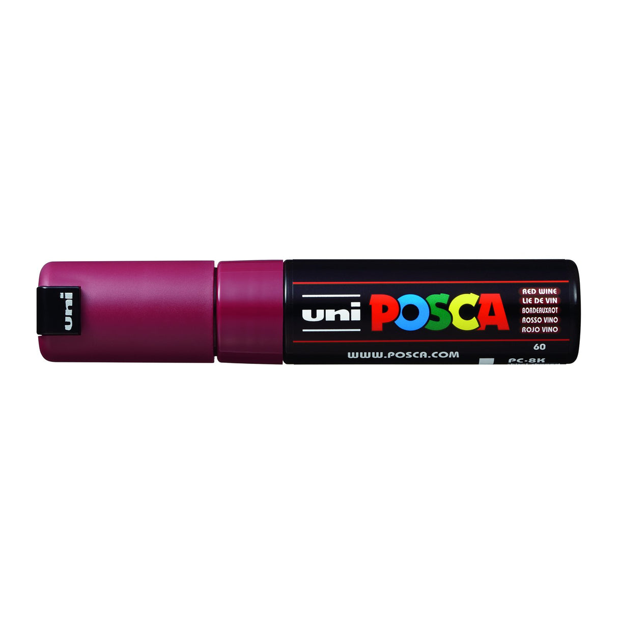 POSCA Paint Marker, PC-8K Broad Chisel, Red Wine