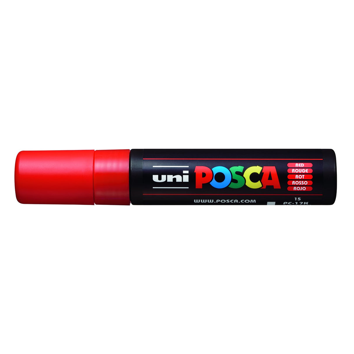 POSCA Paint Marker, PC-17K Extra Broad Rectangular Chisel, Red