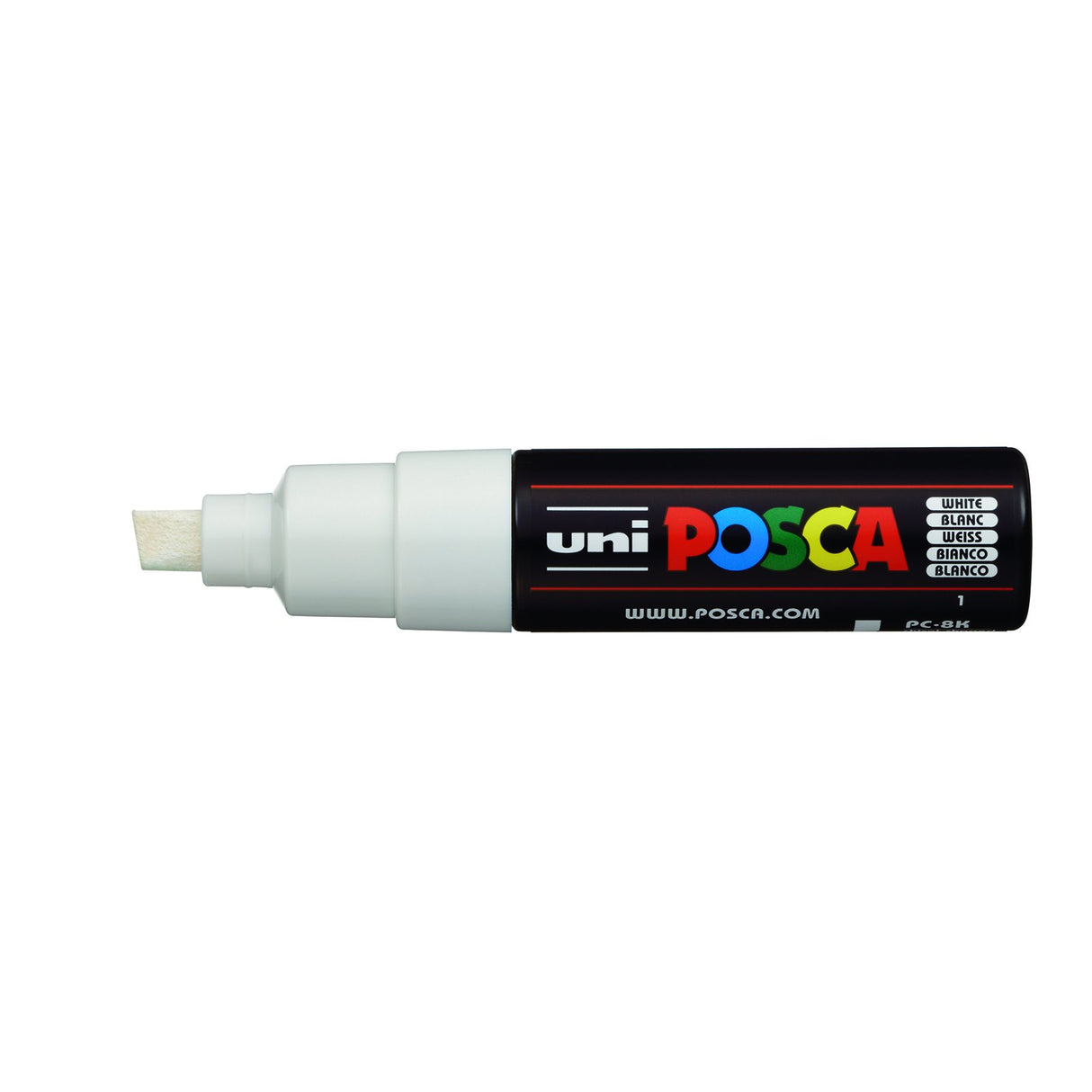 POSCA Paint Marker, PC-8K Broad Chisel, White