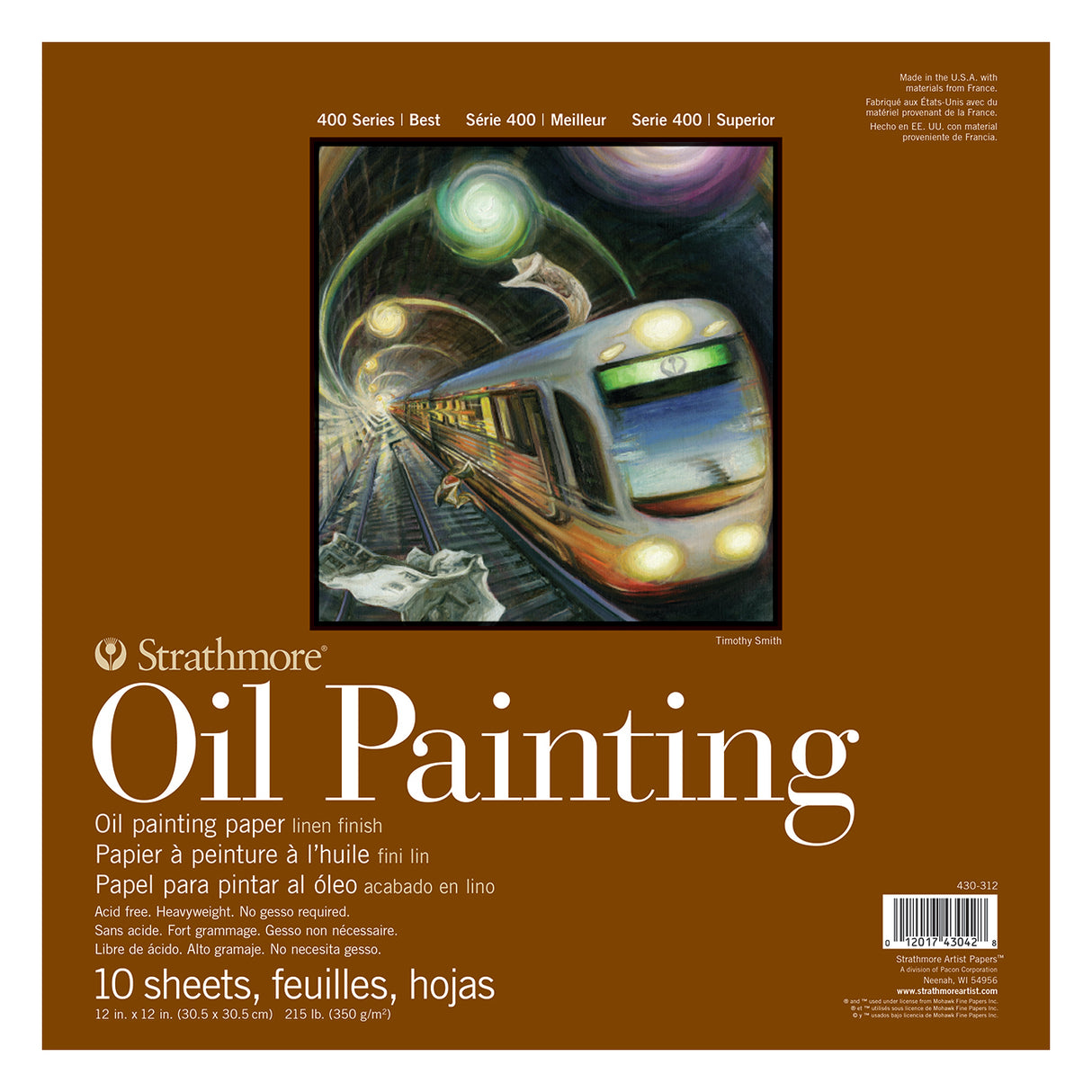 Strathmore Oil Painting Paper Pad, 400 Series, 12 in x 12 in