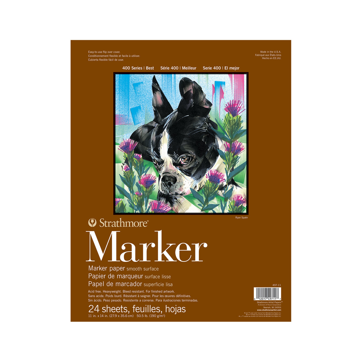 Strathmore Marker Paper Pad, 400 Series, 11 in x 14 in in, 24 Sheets