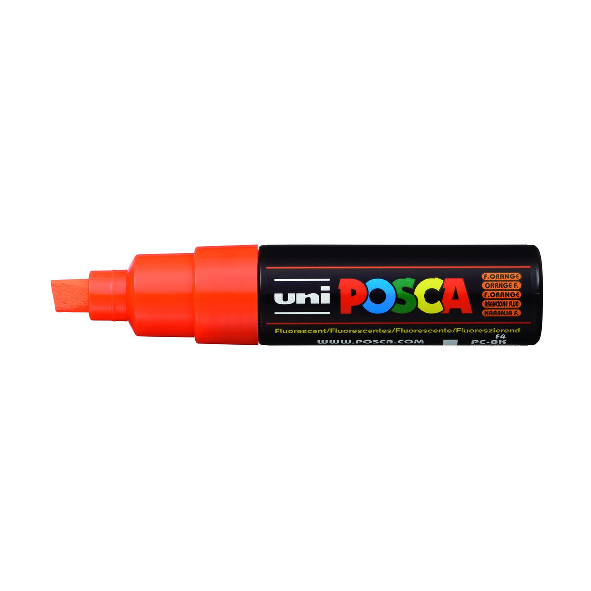 POSCA Paint Marker, PC-8K Broad Chisel, Fluorescent Orange
