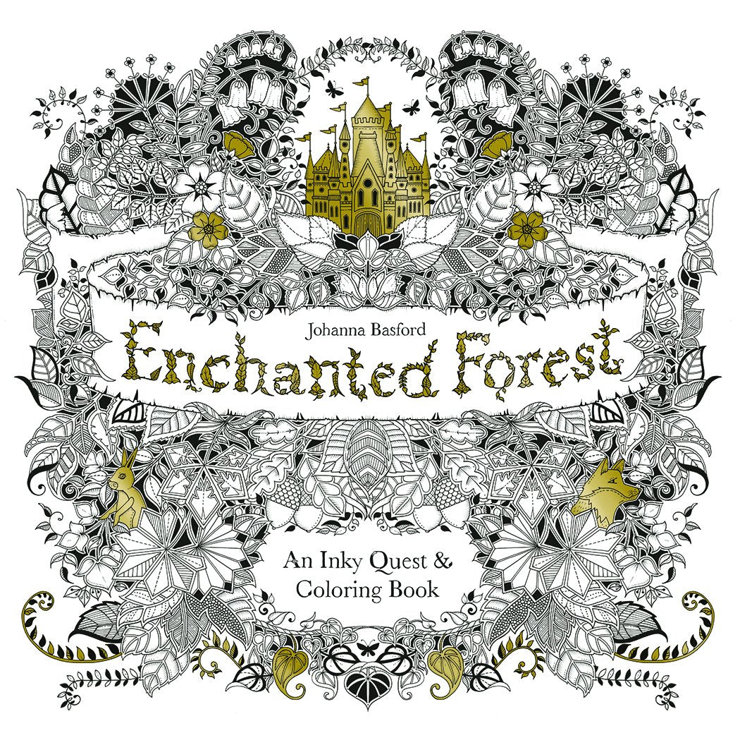 Chronicle Books Enchanted Forest: An Inky Quest & Coloring Book by Johanna Basford