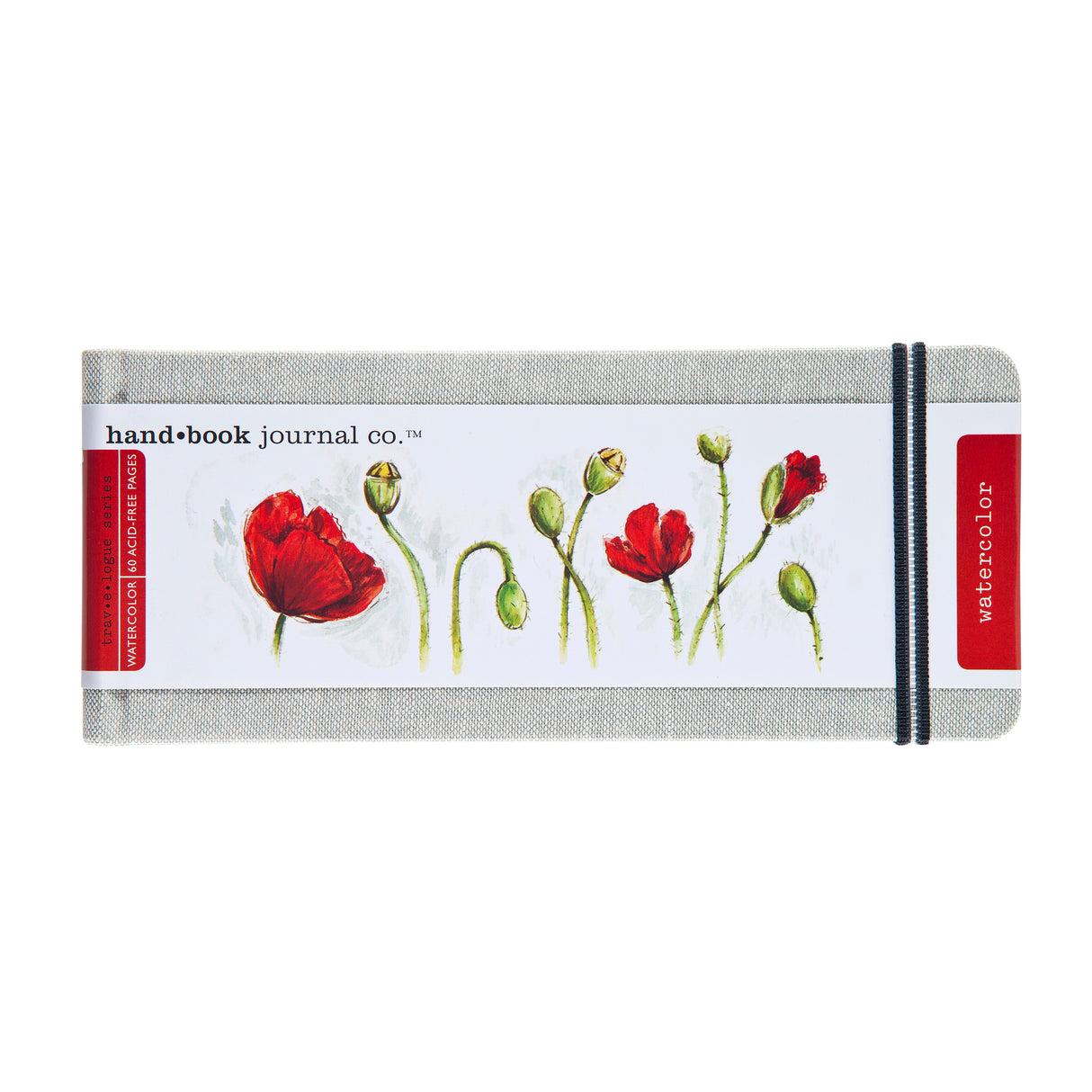 Global Art Handbook Travelogue Watercolor Journal, 3.5 in x 8.25 in