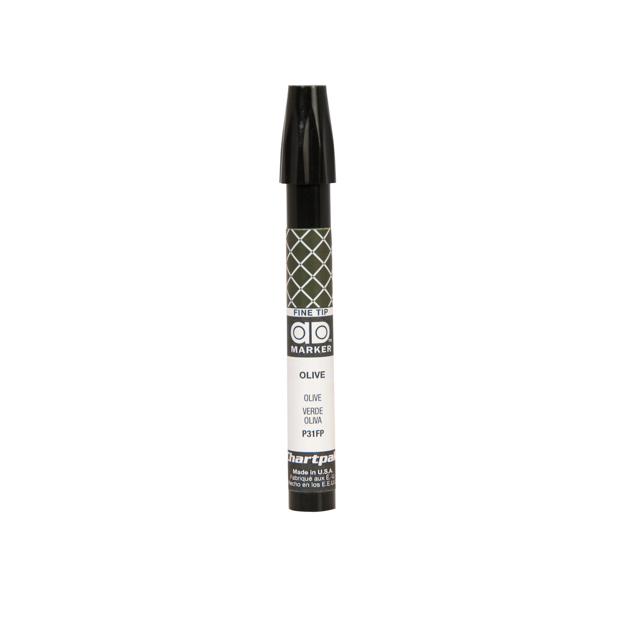 Chartpak Fine-Tip Ad Marker, Olive Green