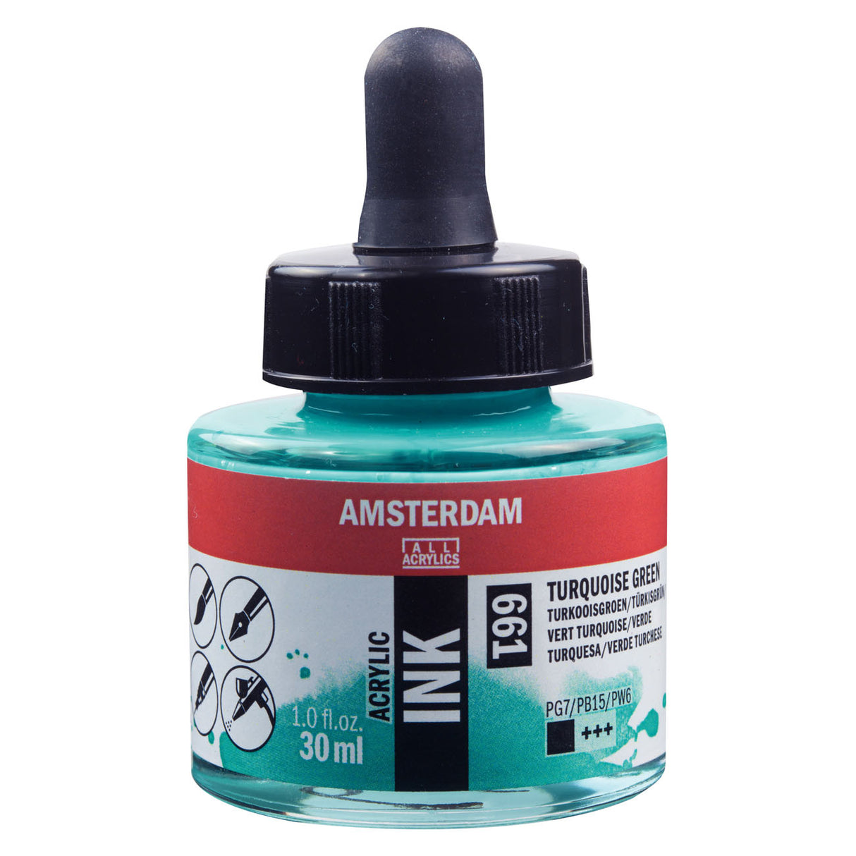 Amsterdam Acrylic Ink, 30ml, Turquoise Green