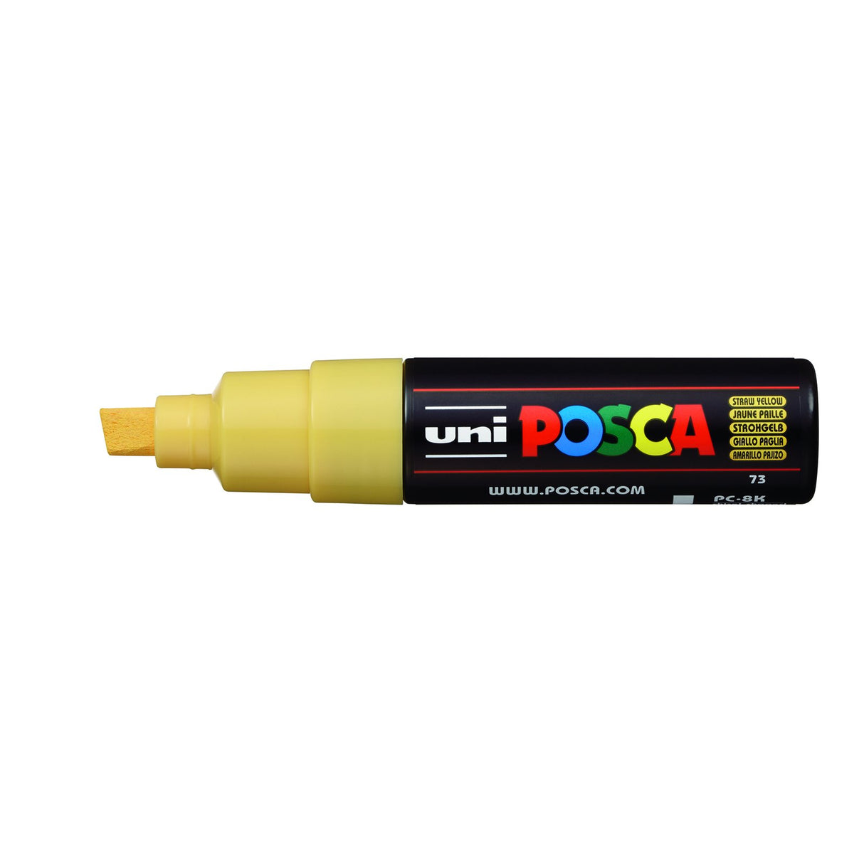 POSCA Paint Marker, PC-8K Broad Chisel, Straw Yellow