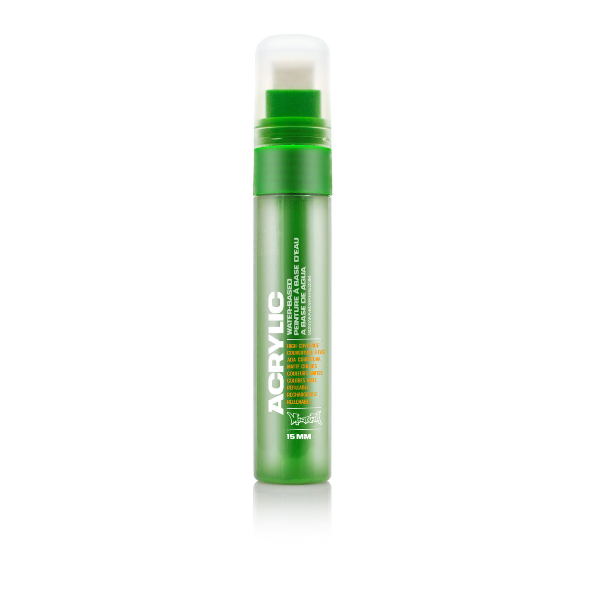 Montana Cans Acrylic Paint Marker, 15mm, Standard Nib, Shock Green