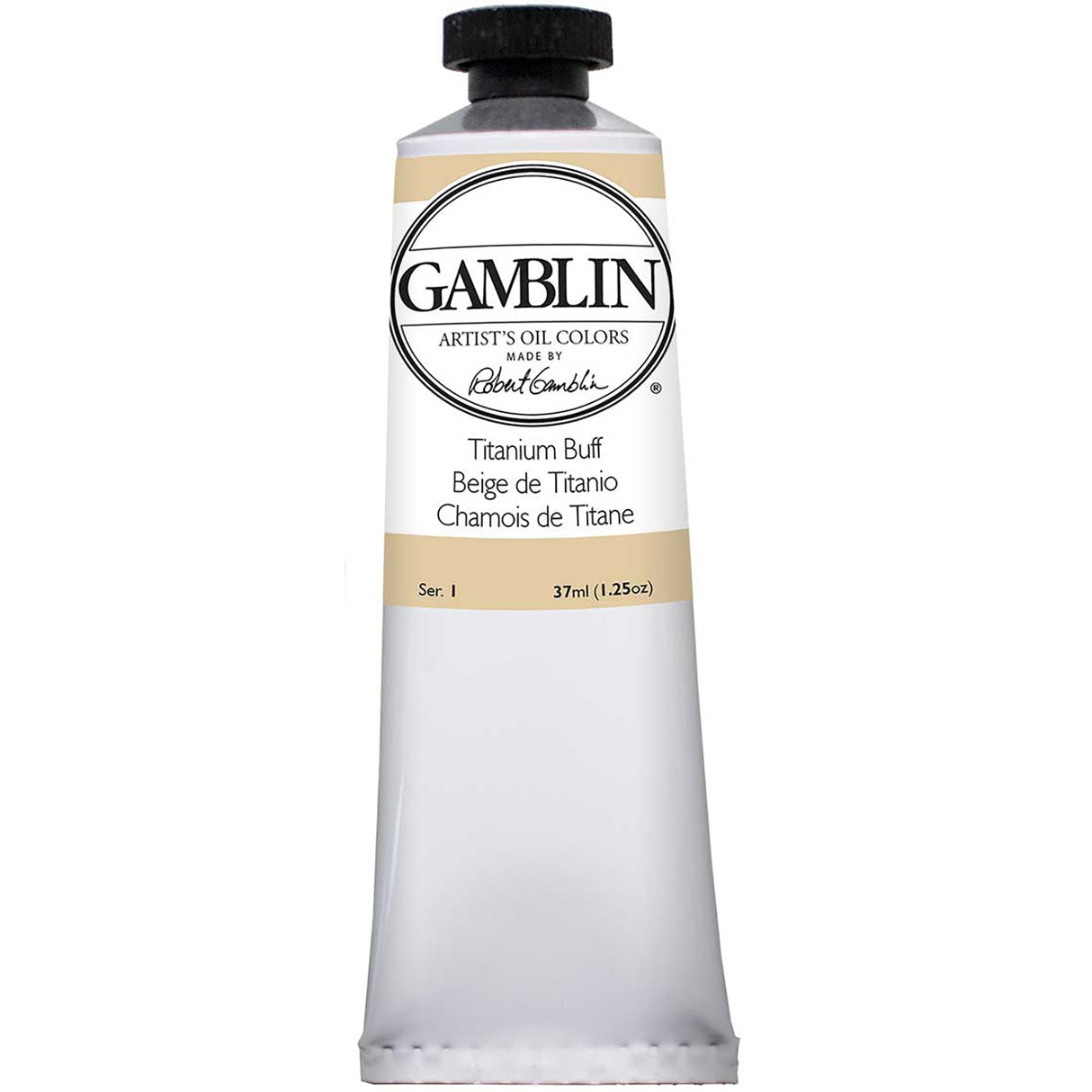 Gamblin Artist Grade Oil Color, 37ml, Titanium Buff