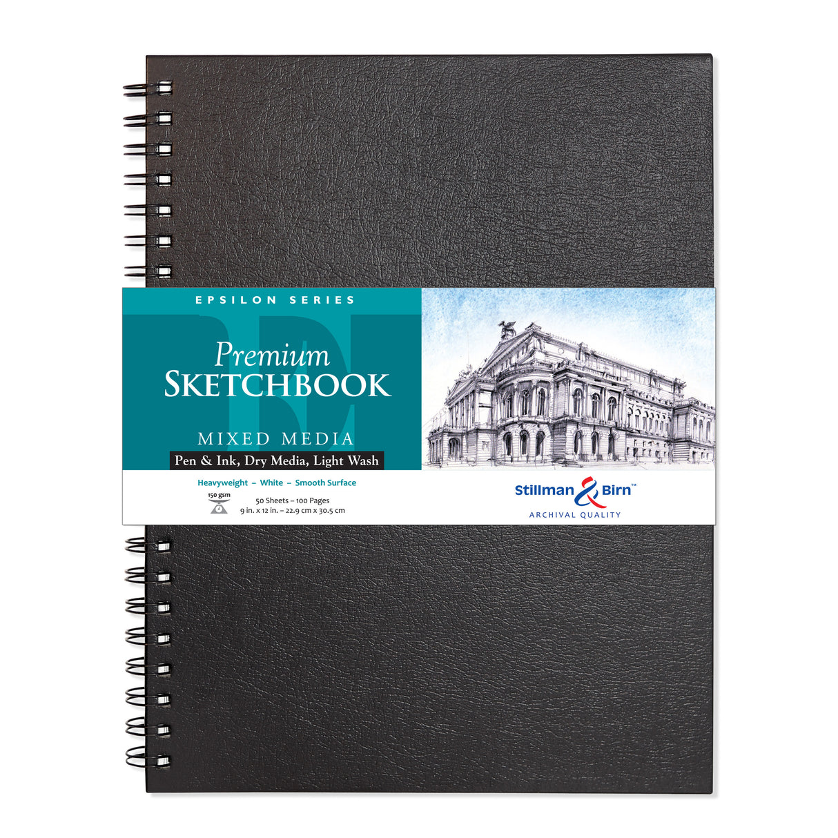 Stillman & Birn Epsilon Series Premium Wire-Bound Sketchbook, 9 in x 12 in
