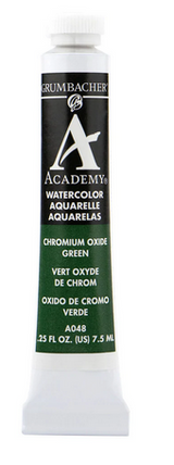 Grumbacher Academy Watercolor, 7.5ml Tube, Chromium Oxide Green